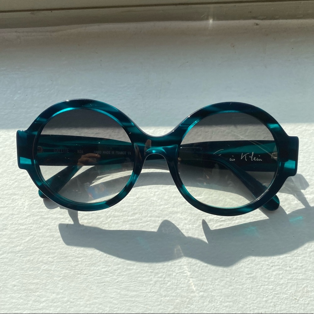 Stunning Francis Klein - Round Green Sunglasses
